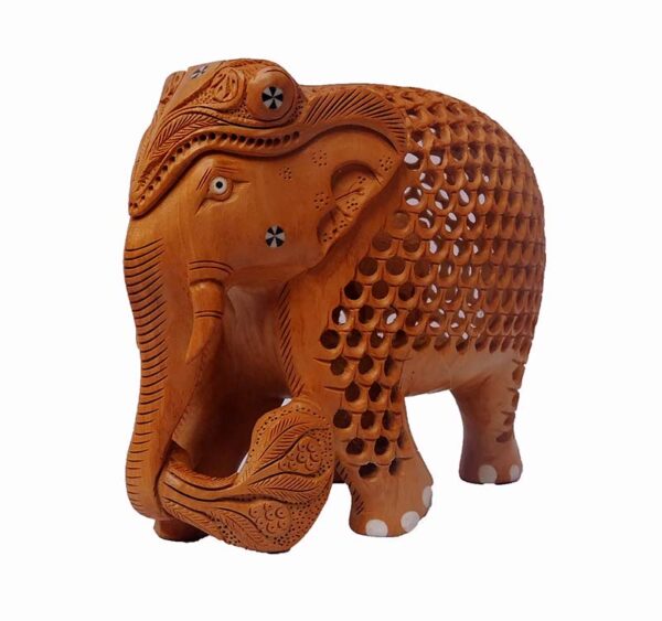 wood elephant statues