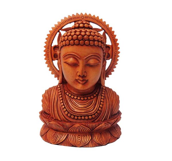 wooden buddha statue