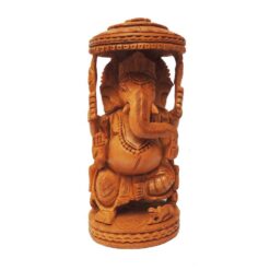 hand carved wooden ganesha