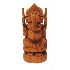 handmade wood ganesha