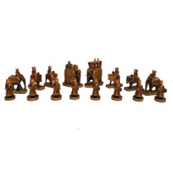 wooden painted chess sets