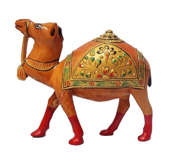 hand painted wooden camel