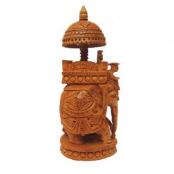 Wood Crafted Hoda Ambabari Elephant