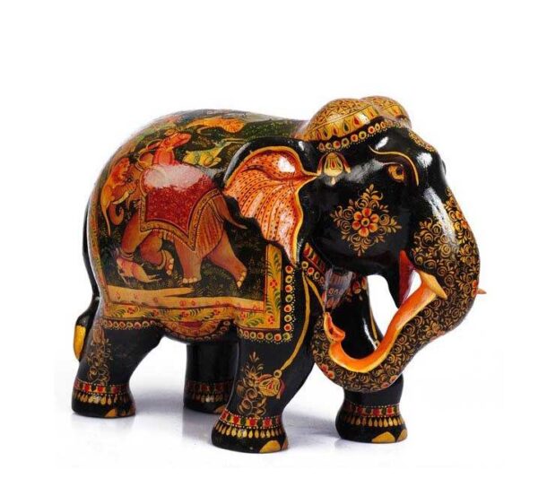 woode shikar painted elephant