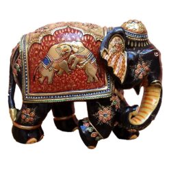 wood fine painted elephant