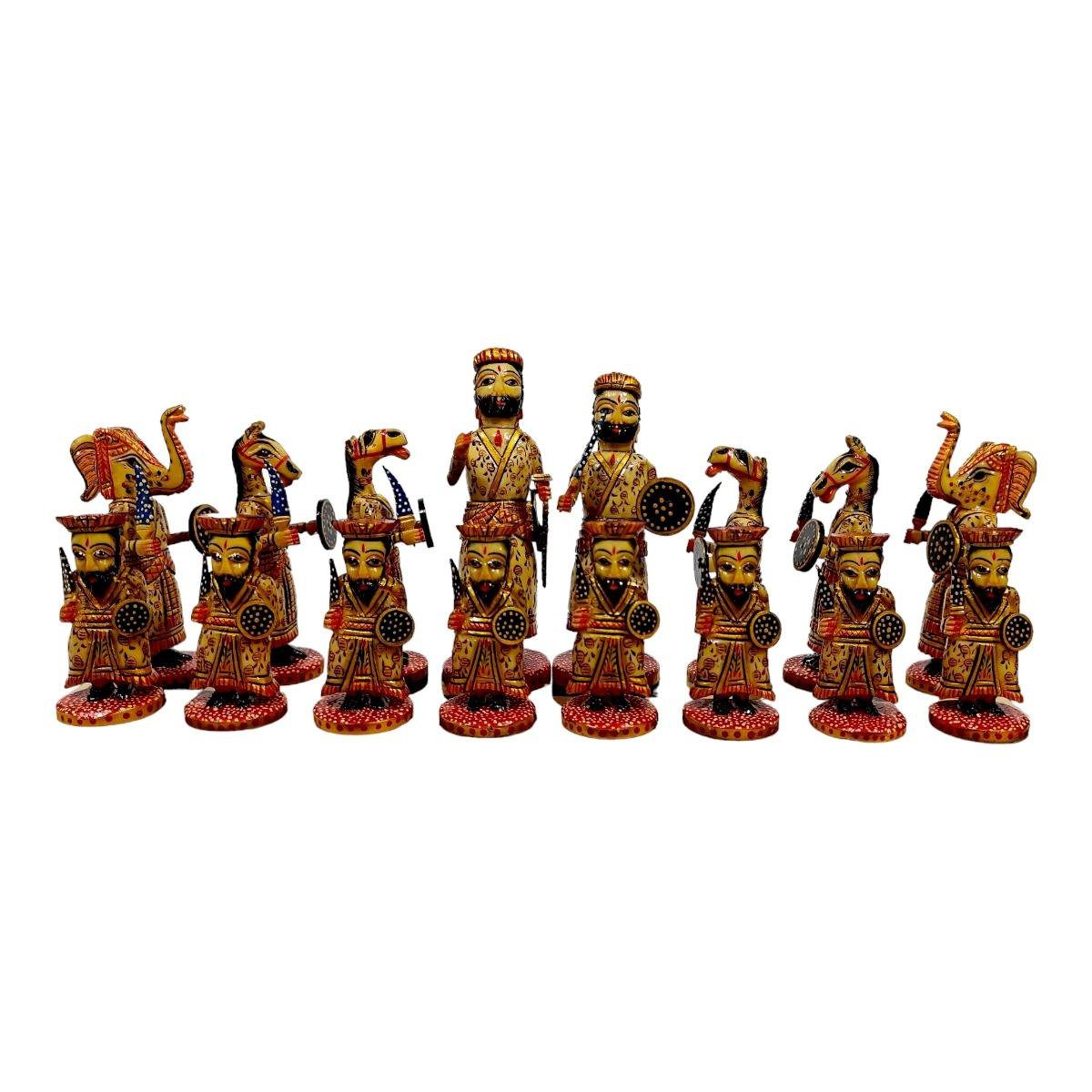 Maharaja chess set king queen chess set painted