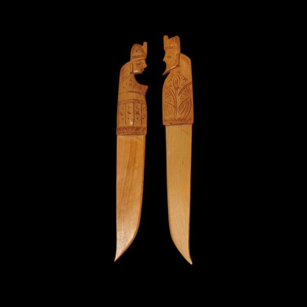 wooden letter opener king queen theme
