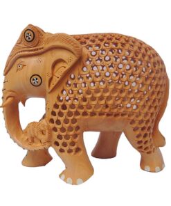wooden elephant statue