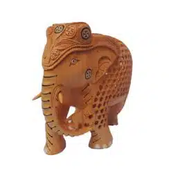 wooden elephant statue