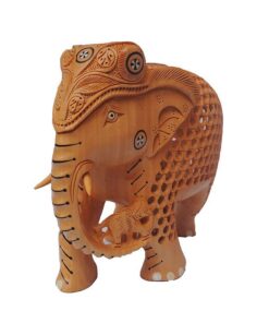 wooden elephant statue