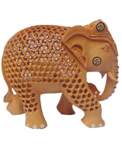 wooden elephant statue