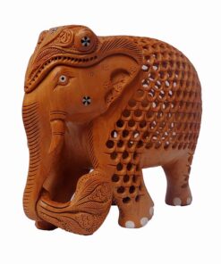 wood elephant statues