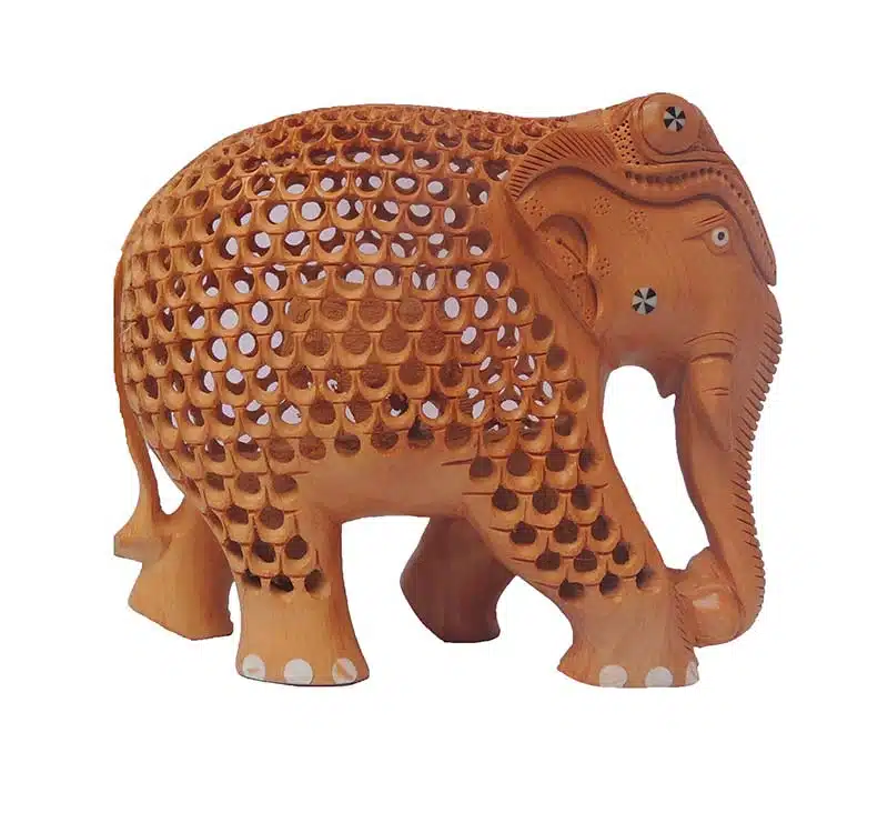 wood elephant statues