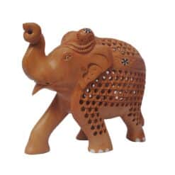 wooden elephant trunk up