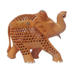 wooden elephant trunk up