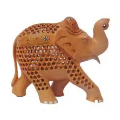 wooden elephant trunk up