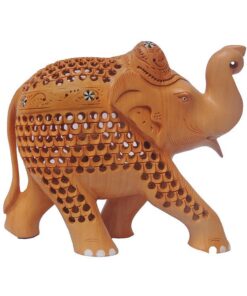 wooden elephant trunk up