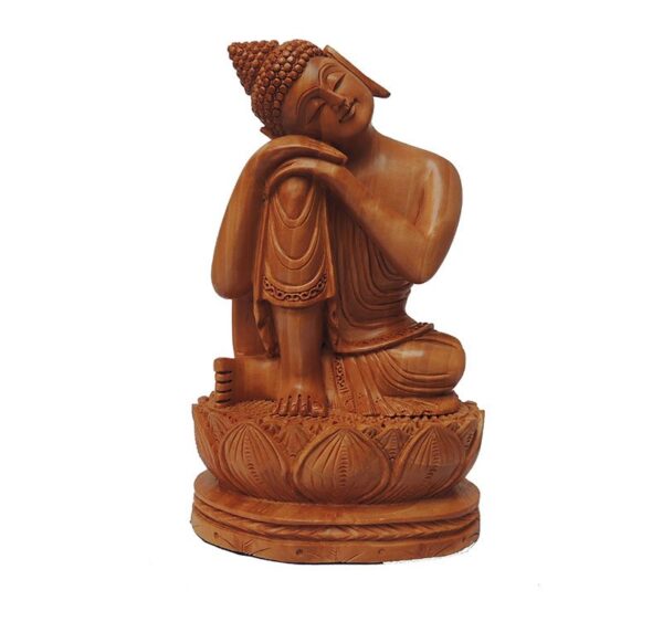 wooden buddha sculpture