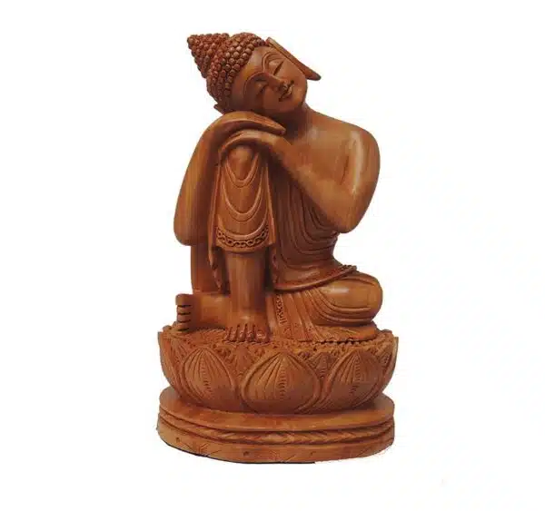 wooden buddha sculpture