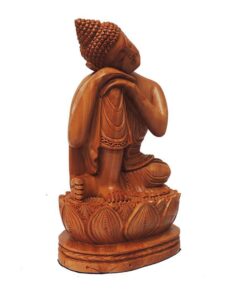 wooden buddha sculpture