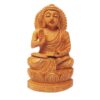 Hand carved wood buddha statue