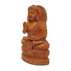 Hand carved wood buddha