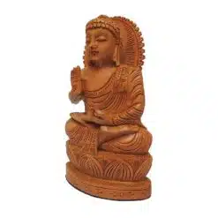 Hand carved wood buddha