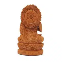 Hand carved wood buddha