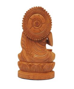 Hand carved wood buddha