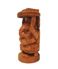 hand carved wooden ganesha