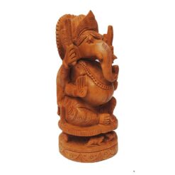 beautiful hand made wood ganesha