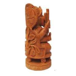 beautiful hand made wood ganesha