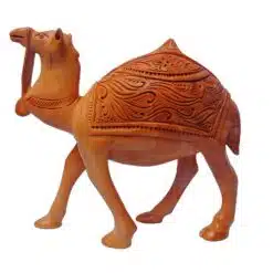 wooden camel figurine