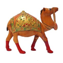 hand painted wooden camel