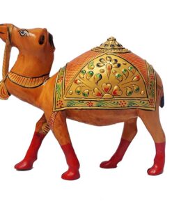 hand painted wooden camel
