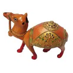 hand painted wooden camel