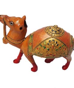 hand painted wooden camel