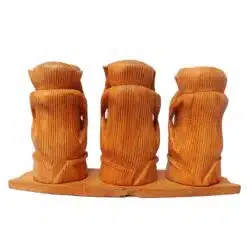 Wood Carved Gandhi Monkey Set