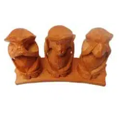 Wood Carved Gandhi Monkey Set