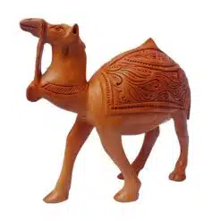 wooden camel figurine