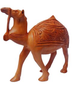 wooden camel figurine