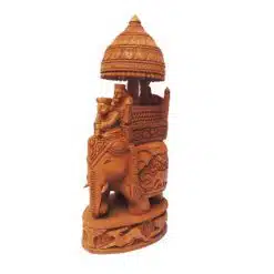 Hand Carved Wooden Indian Royal Maharaja Ambabari Elephant