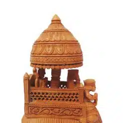 Hand Carved Wooden Indian Royal Maharaja Ambabari Elephant