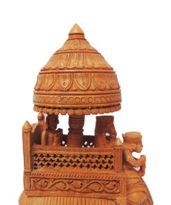 Hand Carved Wooden Indian Royal Maharaja Ambabari Elephant