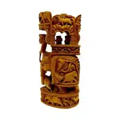 wooden carved Ambari elephant statue