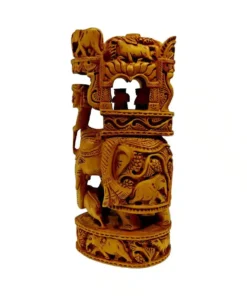 wooden carved Ambari elephant statue