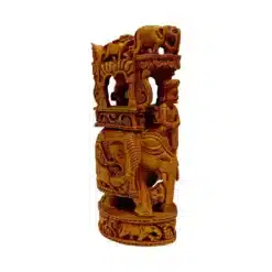 A man riding elephant Ambari another man setting on elephant back side howdah