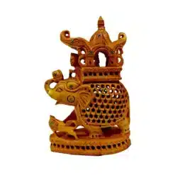 Wooden jail Ambari elephant inlay work on elephant and howdah