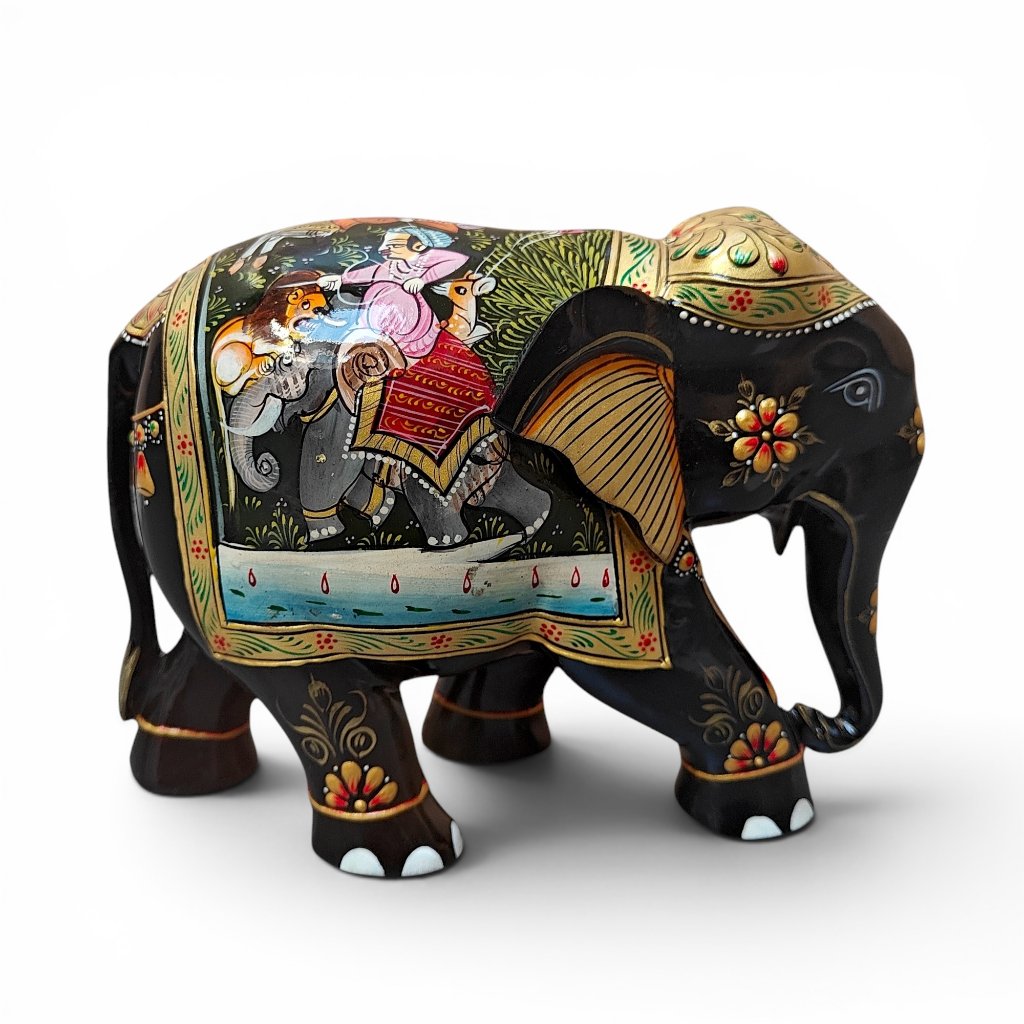 Wooden Handcrafted Little Wooden Elephant Statue - Image 3