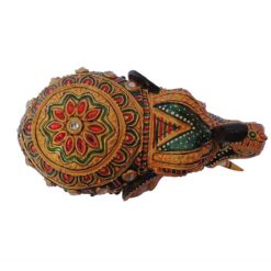 wood trunk up meenakari work elephant